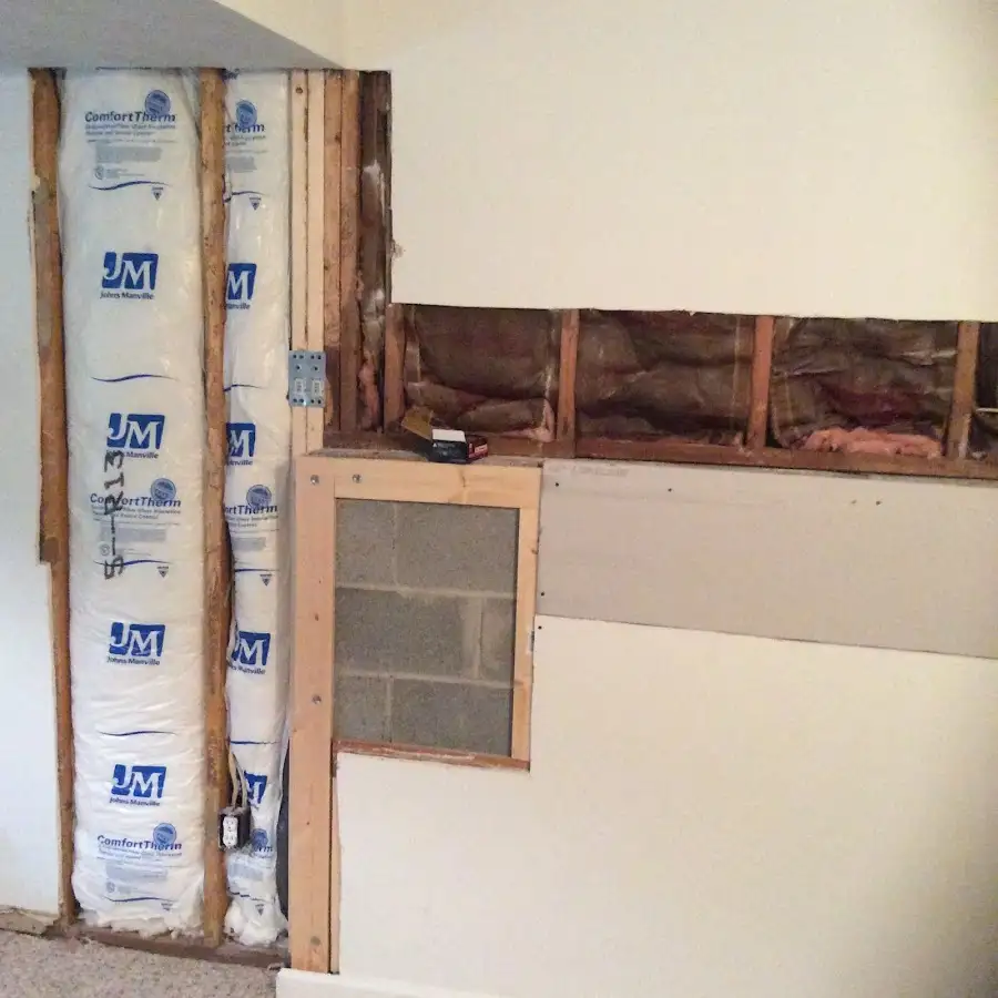 Wall insulation replacement during Structural Drying in Edwardsville
